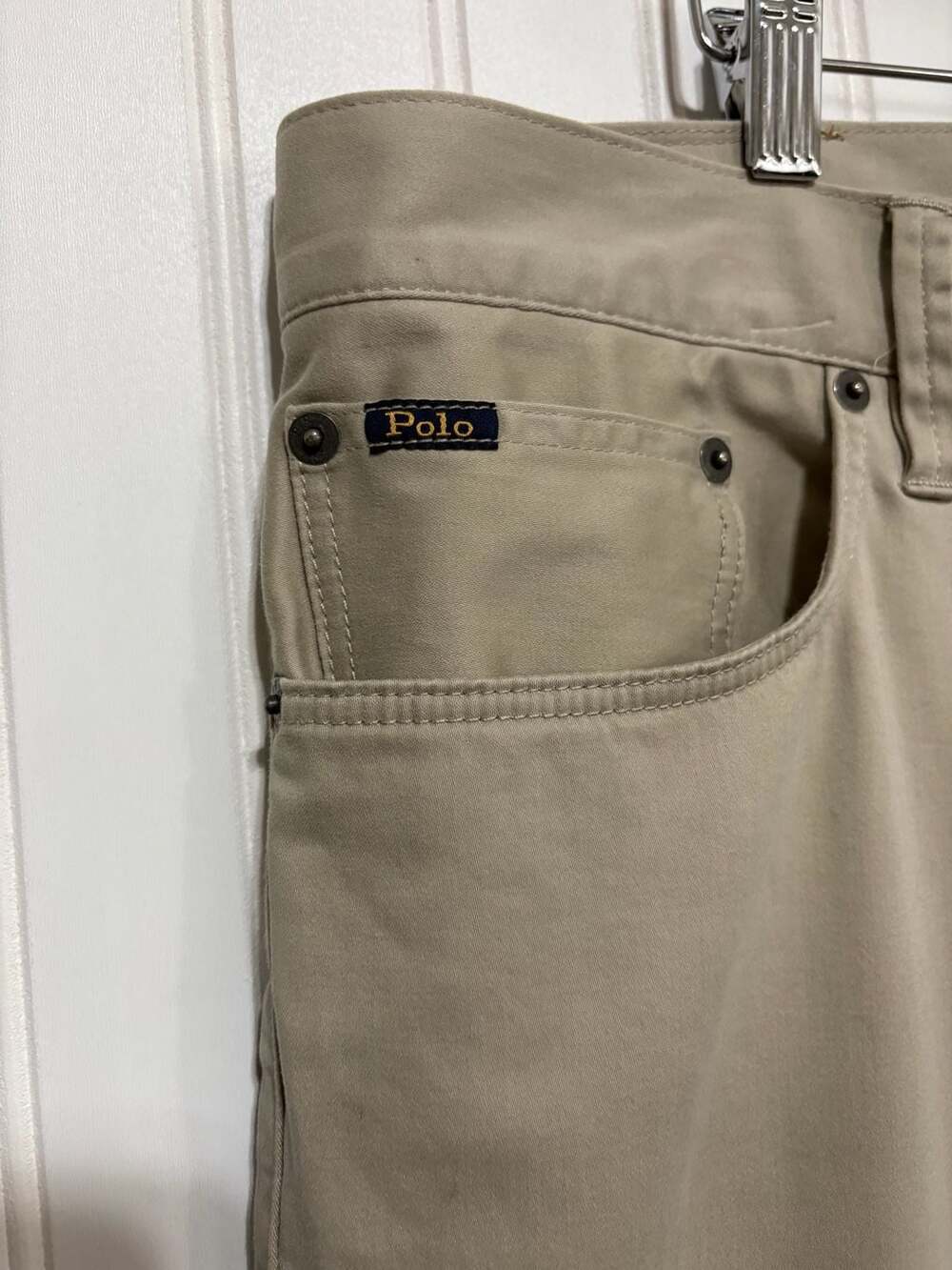 Polo Ralph Lauren Slim Straight Fit 5-Pocket Pants Khaki 34/32 - Picture 6 of 7